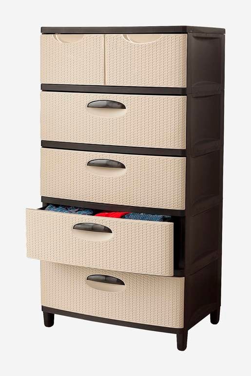 CAJONERA PLASTICAS ESTILO RATTAN 6 NIVELES