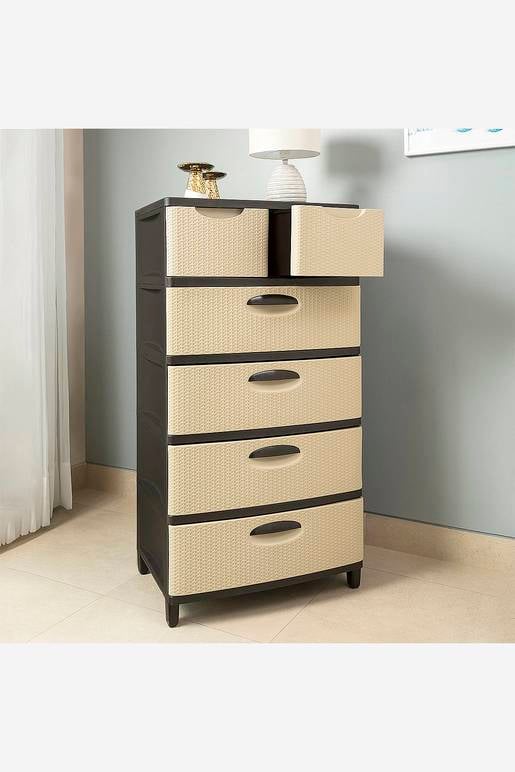 CAJONERA PLASTICAS ESTILO RATTAN 6 NIVELES