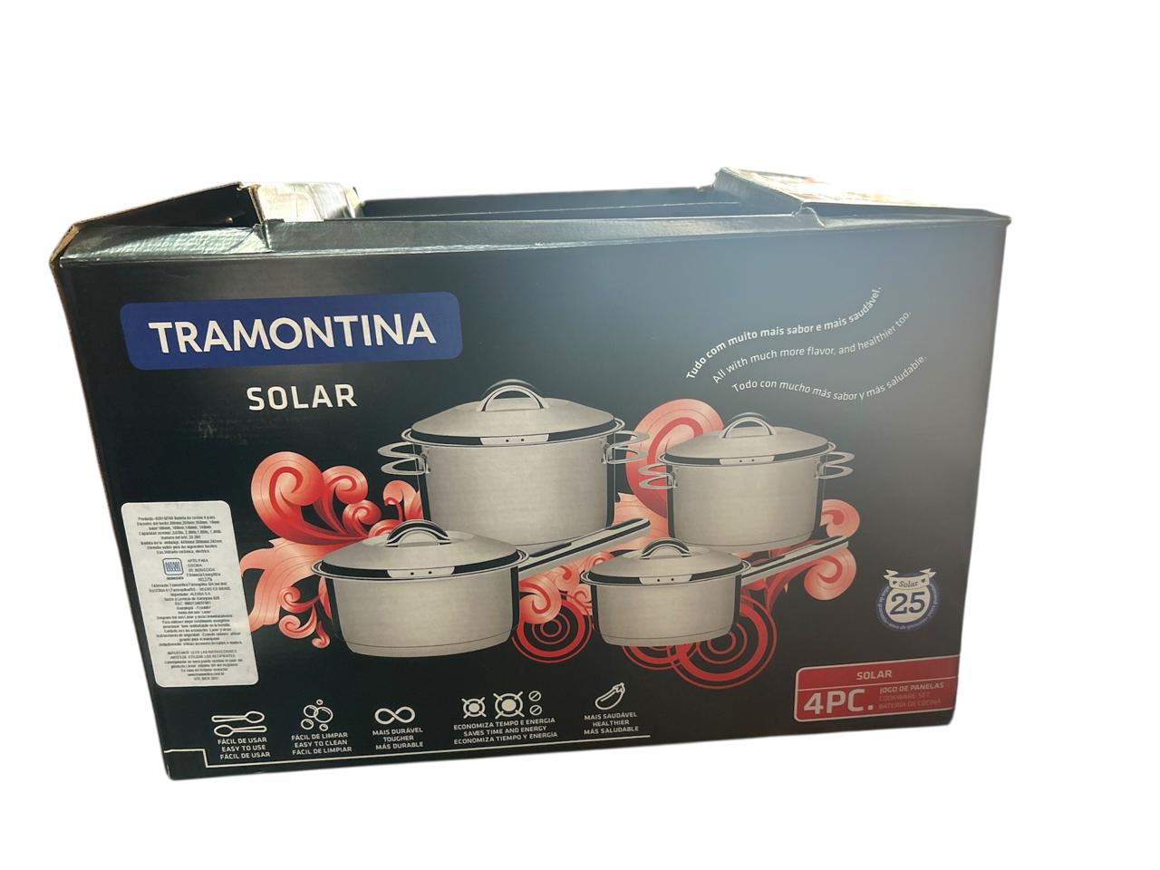 SET DE OLLAS TRAMONTINA SOLAR 4 PIEZAS