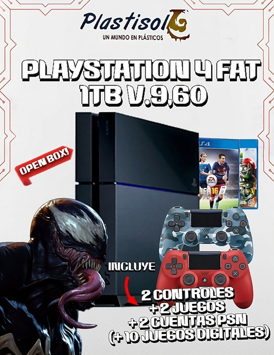 🎮 PlayStation 4 FAT 1TB – Versión 9.60 | Open Box