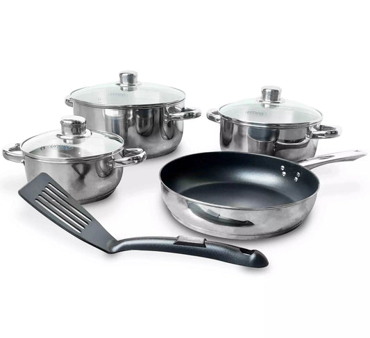 SET BRILLANTE DE OLLA ACERO INOXIDABLE